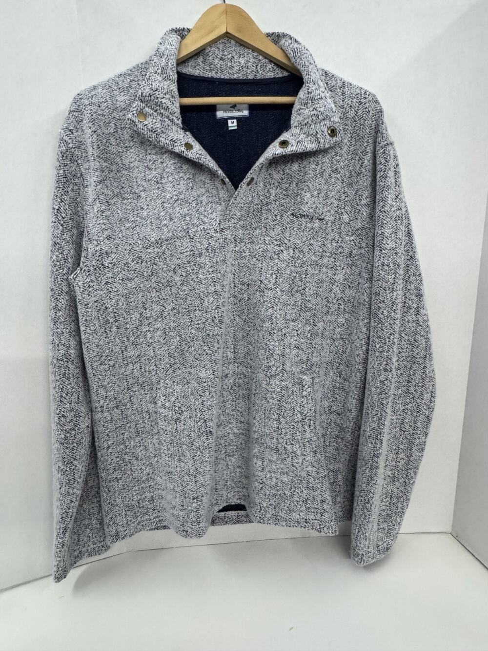 Properly Tied Fleece Pullover 1/4 Button Gray Size M - Picture 1 of 6